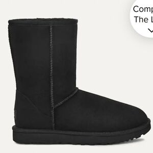 UGGS black short classic size 8